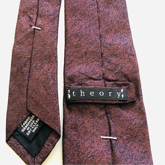 Theory burgundy thin/Skinny Necktie/Tie  - Picture 3 of 4